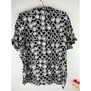 Allison Taylor Button Up Blouse Top Short Sleeve Women's Size‎ PXL petite